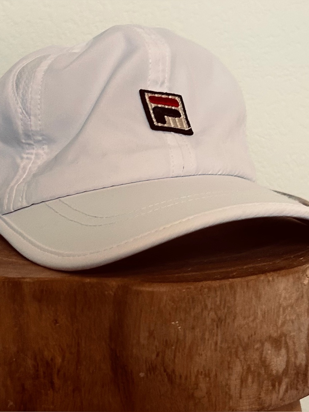 Fila White Cap with Red and Navy Logo